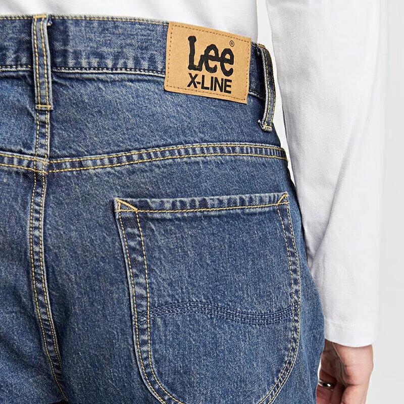 Lee Men's Classic Mid-Dark Blue Tapered Jeans