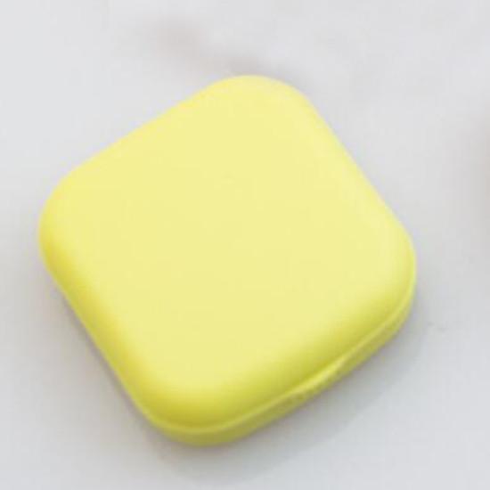 Macaron kolorowe etui na soczewki kontaktowe dziewczyna czarne fioletowe etui na soczewki kontaktowe z silikonową pęsetą mini kieszonkowe pudełko