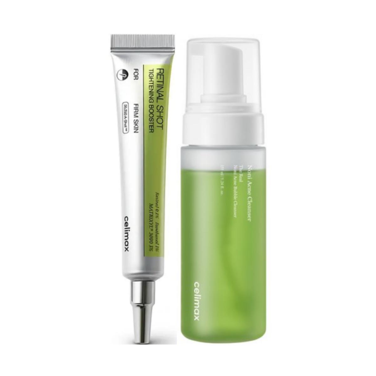 [CELIMAX]The Real Noni Bubble Cleanser 155ml + Booster 15ml + Tightening Serum 30ml Set Cleanser 155ml + Booster 15ml + Serum 30ml
