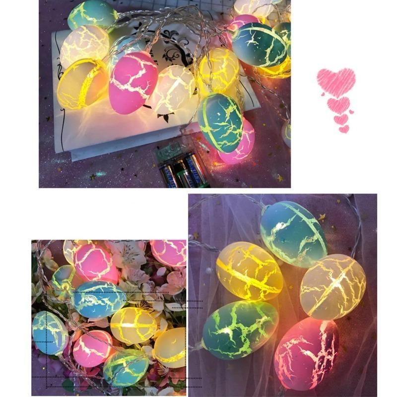 Glow Stick Necklaces Home Wire String Lights Light Battery Christmas Party Eggs Operated Lamps Easter Decor Candy Cane Necklace Light Up
