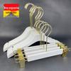 Pure White Plastic Hangers & Imitation Wood Grain Hangers with Pants Clips for Children's and Women's Clothing