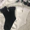 Summer Lace Socks Japanese Lolita Sweet Tube Socks Children's Black Cotton Lolita Calf Socks Tide