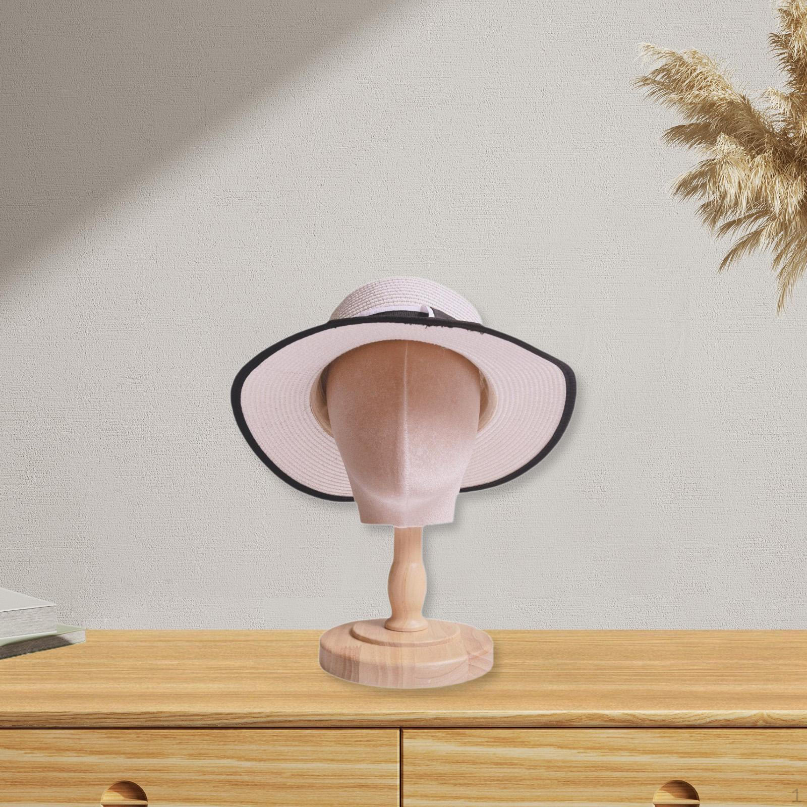 

Держатель для шляп, манекен-голова с деревянной подставкой, стойка для хранения шапок и шарфов