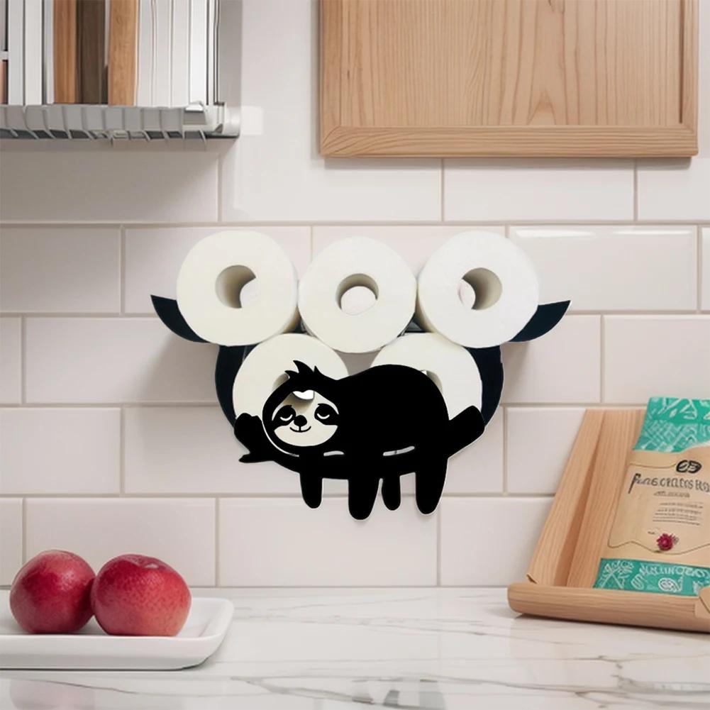 Metal Sheep Toilet Paper Roll Holder Wall Mounted Free Standing Toilet Roll Holder Hold Up To 7 Rolls Toilet Paper Stand Shelf