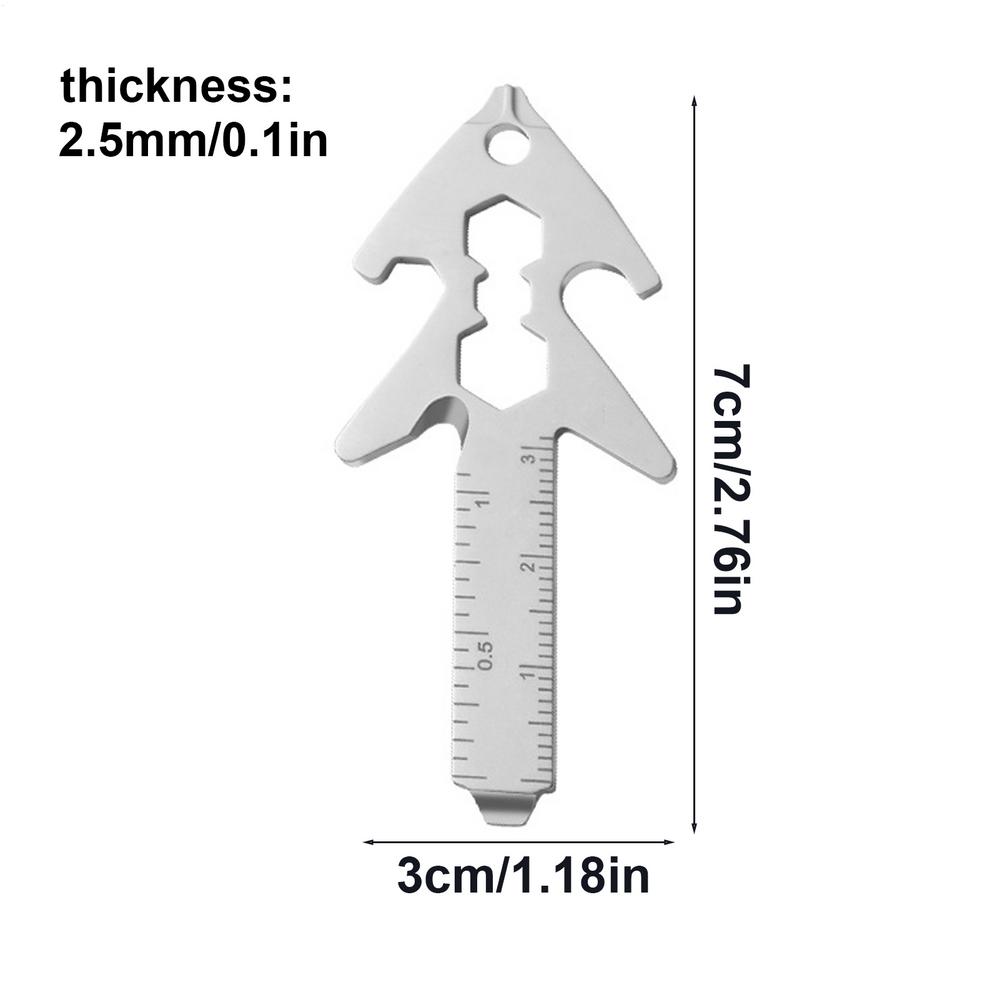 

Lightweight Multi Tool Bottle Opener 8 in 1 Multi Tool Screwdriver Portable Sturdy Outdoor Survival Gear for Dad Son Grandma Men срібний