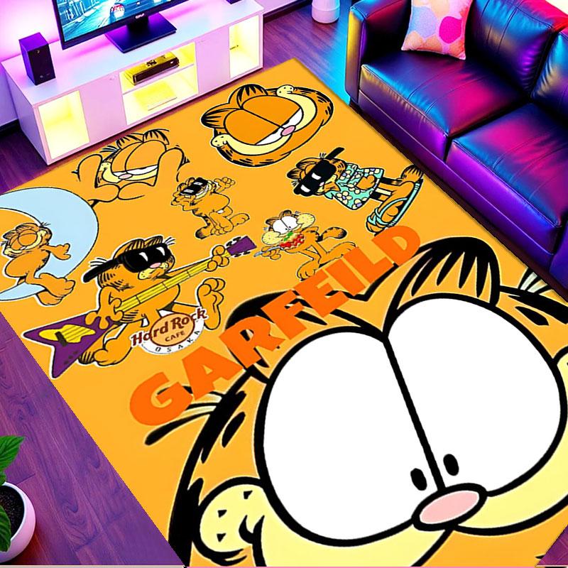 Garfield Print Rug, Washable Floor Carpet, For Entryway Dorm Laundry Room Office Study, Home Decor Birthday Christmas Gift