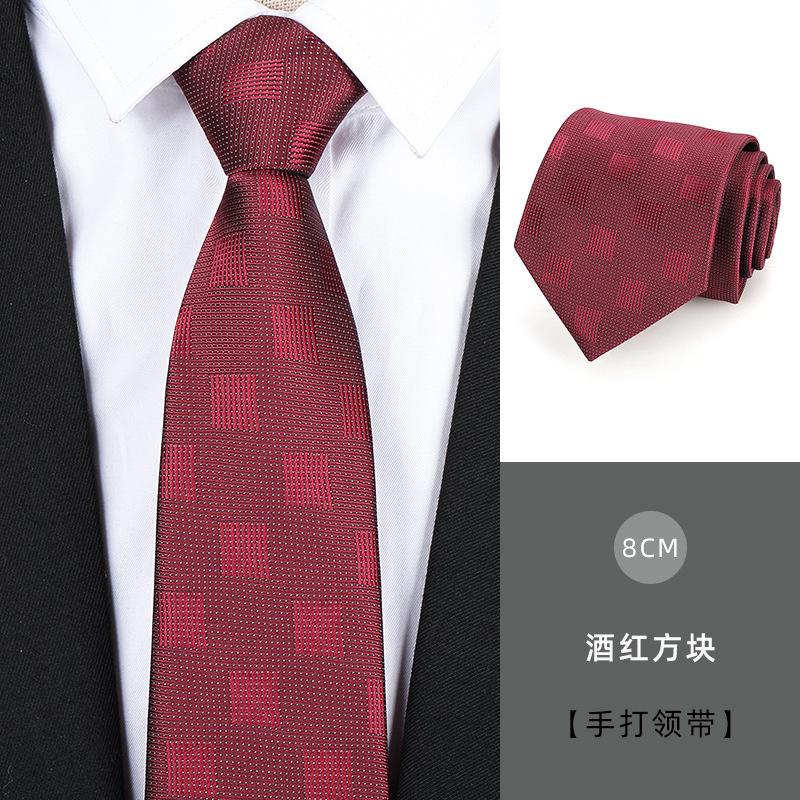 Tie Men'S Dress Business Handsome Blue Strip Zipper Professional Wedding Groom Korean Version Zipper Hand Tie