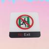 Acrylic Creative Signage No Exit Sign Wall Label Sticker Warning Badge for Unopened Areas Construction Areas Places With Potential Safety Hazards
