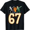 67 Halloween Meme 6 7 Numbers Six Seven Skeleton T-Shirt Unisex T-Shirt