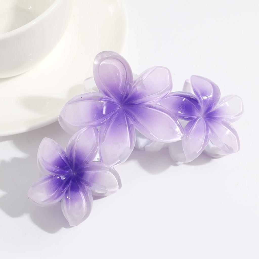 Korean Candy Color Flower Hair Claw Women Girls Flowers Shark Clip Sweet Large Gradient Crab Clamp Barrettes Hair Accessories