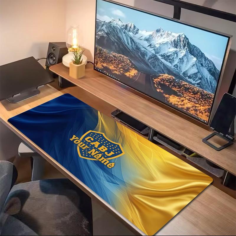 Boca Juniors Custom Name Large Size Mouse Pad Large Gaming Table Cushion Non-slip Laptop Tablet Big Mousepad XXL Mat Mini PC Playmat With Lock Edge