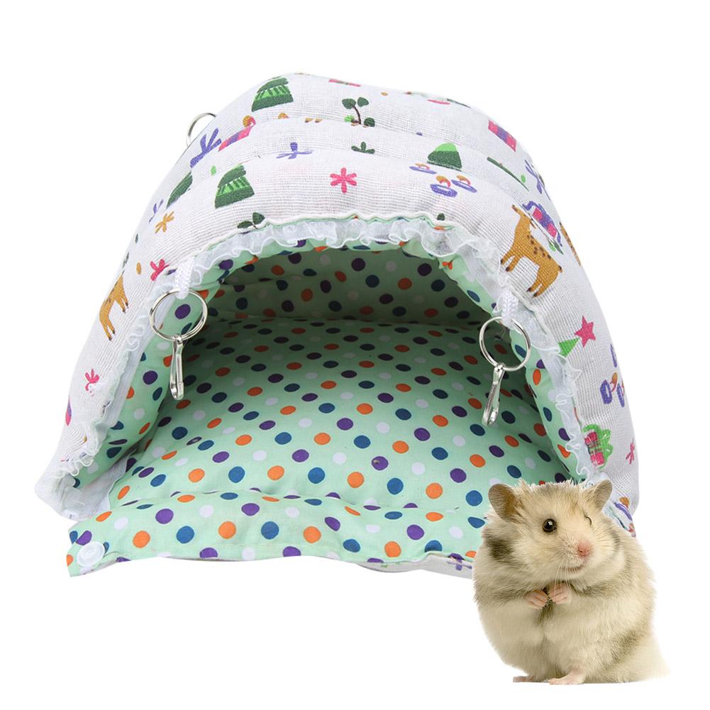 Cotton Fabric White Christmas Pet Hamster Warm Hammock Hanging Tent Nest for Sugar Glider Squirrel Chinchilla Rabbit