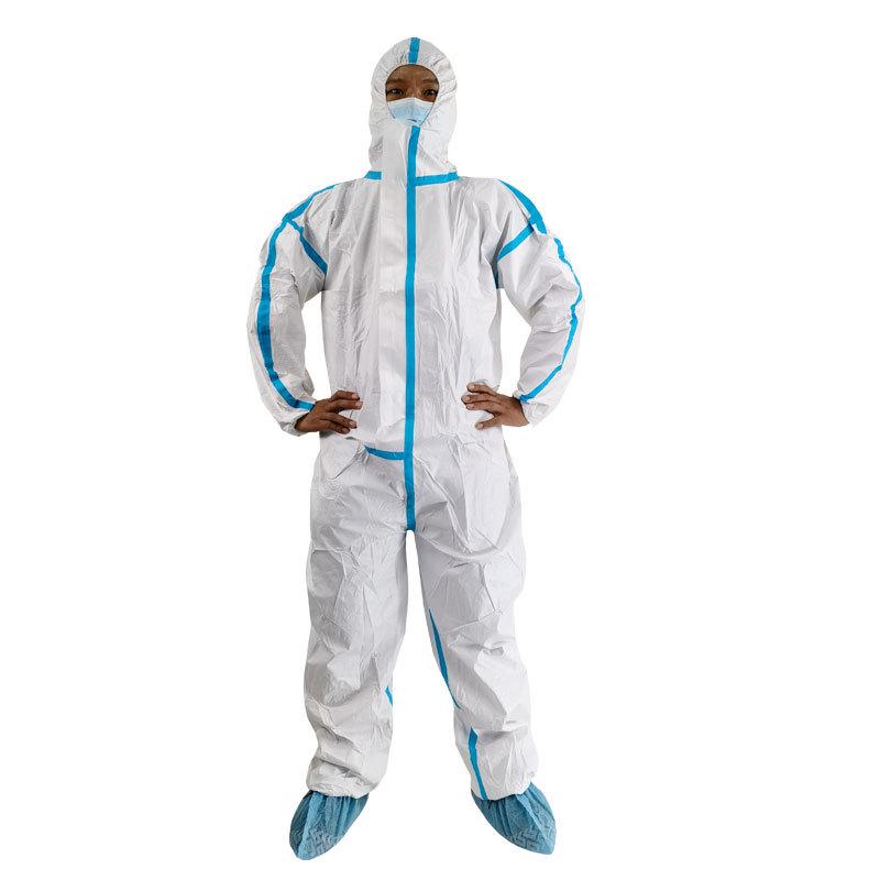 Disposable Waterproof Breathable Isolation Suit with Non-Woven Fabric for Farming and Animal Husbandry