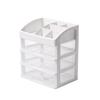 Hot Sale Simple Home Use Plastic Transparent Box 2/4 Tiers Jewelry Dressing Tabletop Drawer Type Dustproof Cosmetic Storage Box