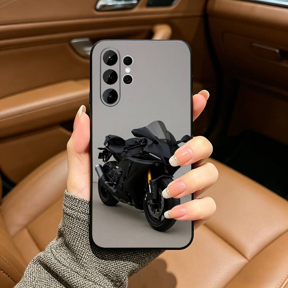 Y-Ya-ma-YZF-R3-R7-Motorcycle Phone Case For Samsung S25,S24,S21,S22,,Plus S23,S30,Ultra,S20,Fe,Lite,Black Soft Silicone Samsung S235G