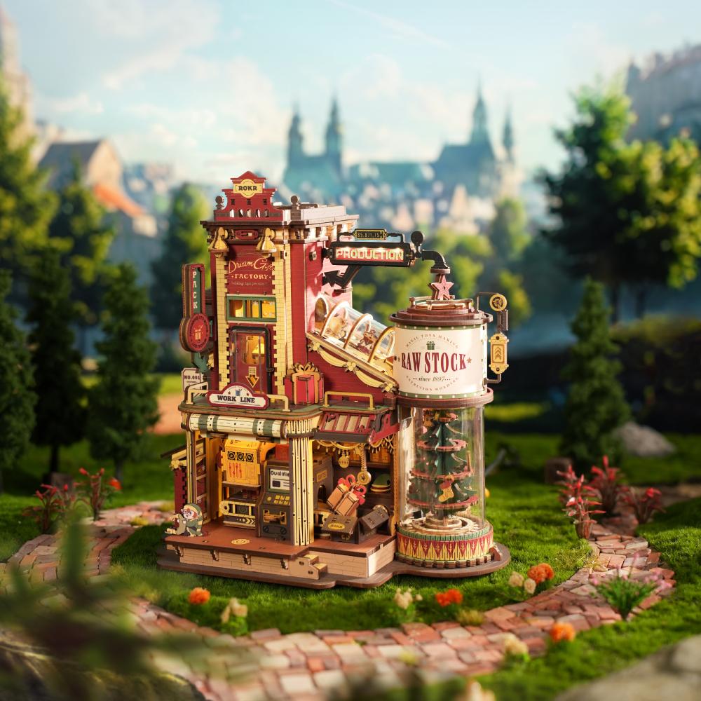 Robotime Rokr Dream Gift Factory 3D Wooden Puzzle Music box Unique Gift Therapeutic Couple s Activity Kit for Valentine s Day