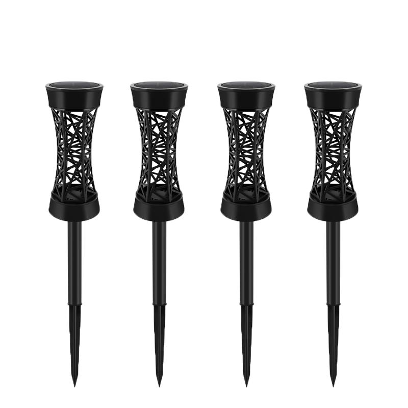 1/2/4 stk Solcelle Ganglys Utendørs LED-lampe med Varmt/Farget Lys Solcelle Hagelys Landskap Plenlampe for Gård Terrasse