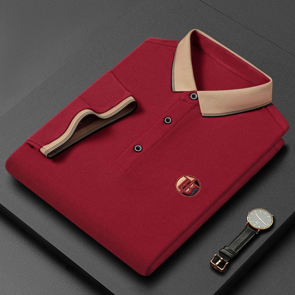 Men's Short-sleeved Polo Shirt Summer Men's Fashion Casual Lapel Half-sleeved T-shirt Top Clothes