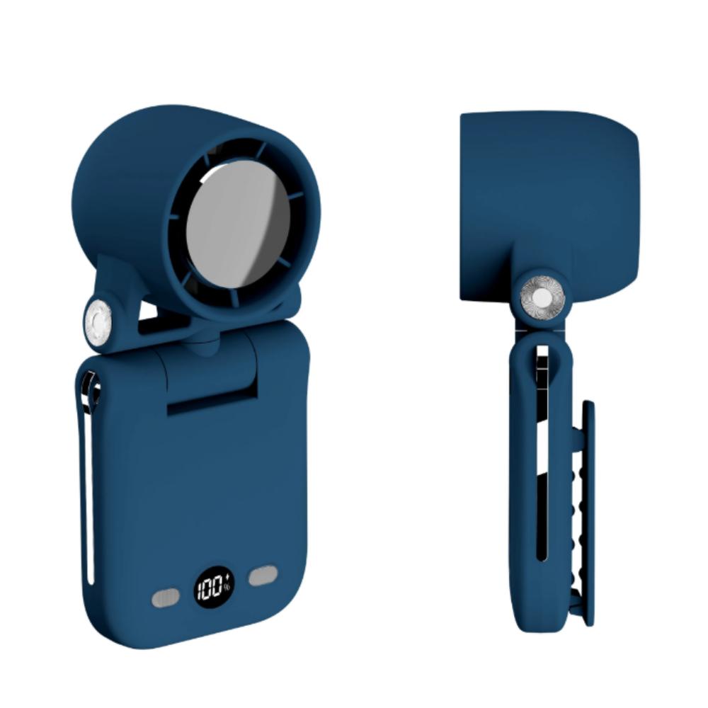 Double Shaft Portable Fan High-speed Rechargeable Fan Stroller Fan Mini Fan  Car Use синий