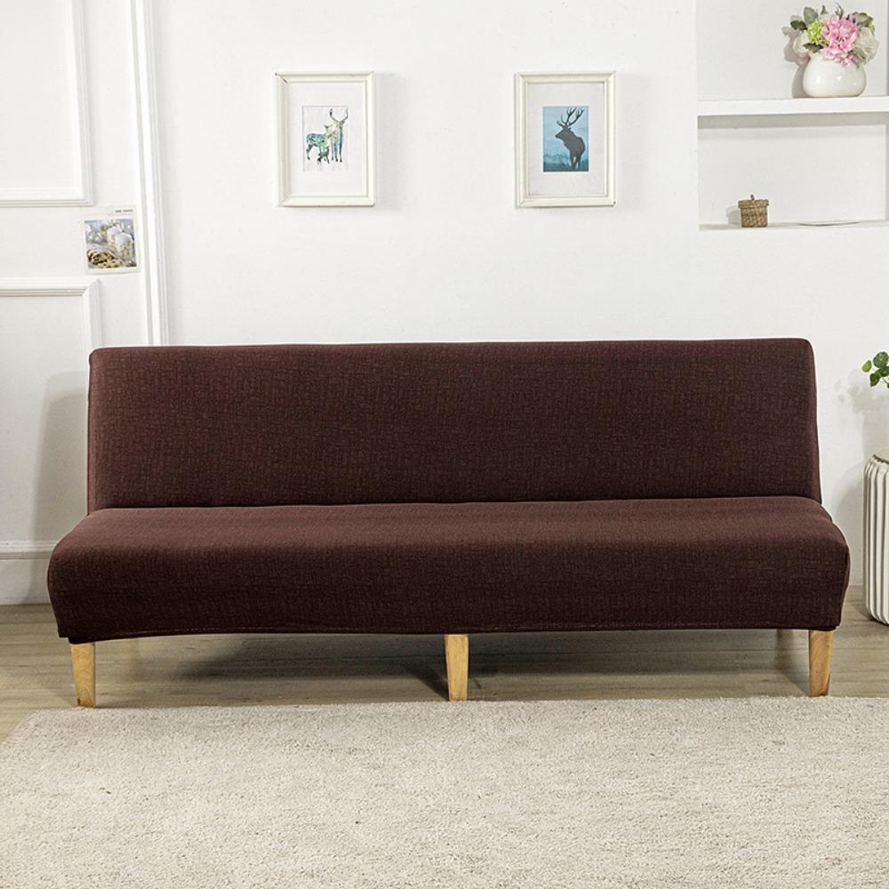 Milk Silk Elastic Sofa Cover Slipcover Furniture Protector Dustproof Stretchable No Armrest Full Coverage