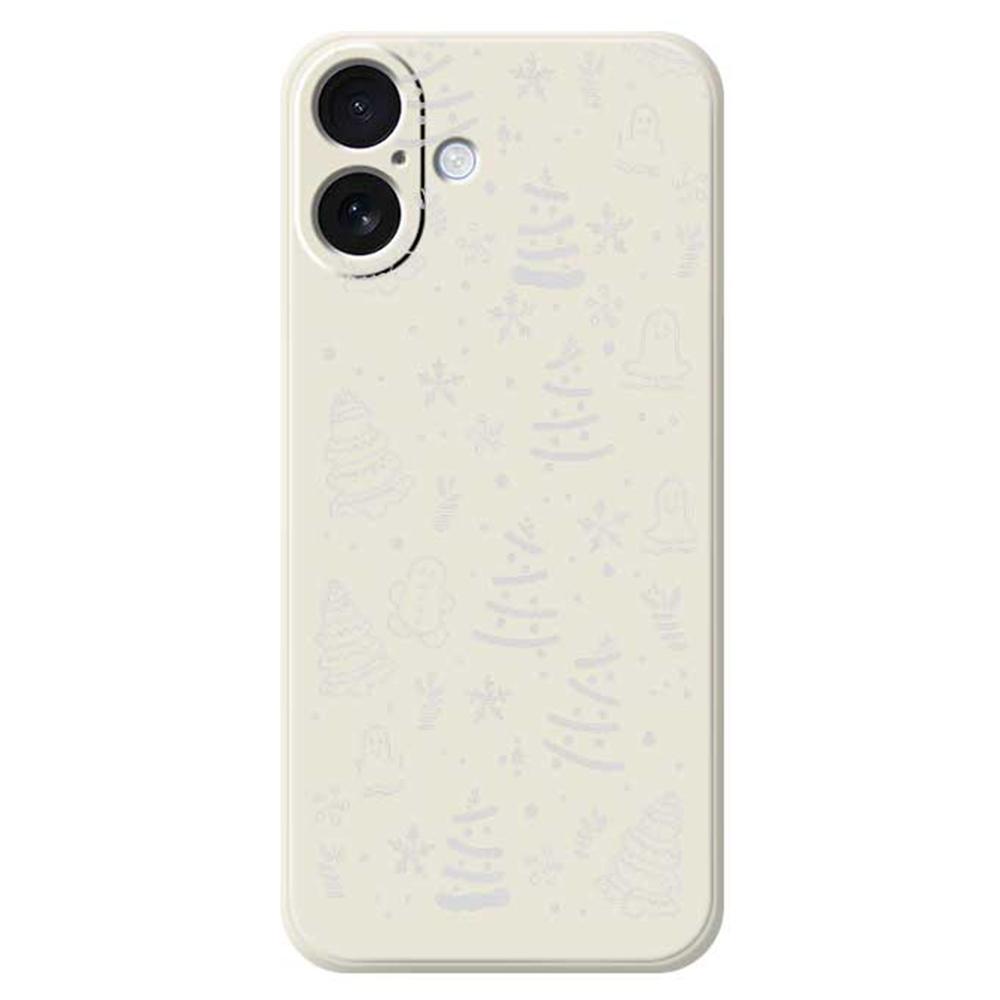 For iPhone 17 Case Snowflake Gingerbread Pattern Printing Straight Edge TPU Phone Back Cover
