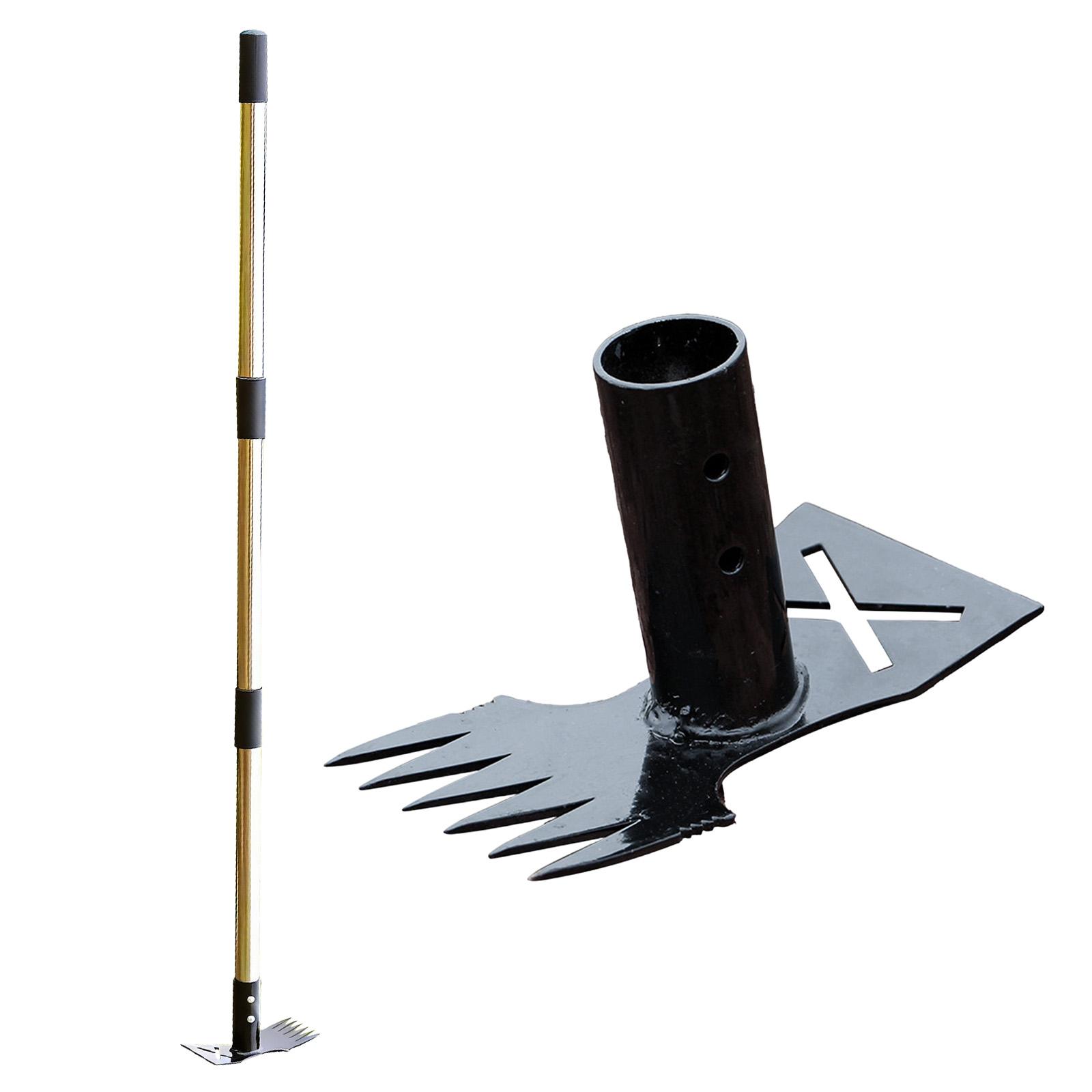 

Long Handle Garden Root Remover Tool,Rake Garden Hoe, Heavy Duty Gardening Cleaning Tool For Yard, Patio And Gar One Size чёрный