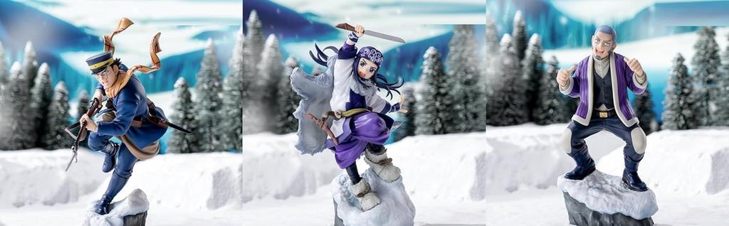 TV-Anime XrossLink Figuren Saichi und Yoshitake Set Offiziell "Golden Kamuy" Sugimoto, Asirpa, Shiraishi, 3,
