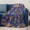 Blue Paisley Floral Print Fleece Blanket Throw Soft Warm Decorative Bed Sofa Cover Gift
