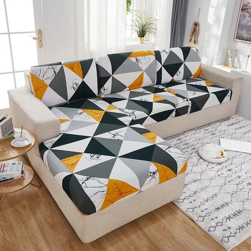 Printed Sofa Slipcover Soft Non-slip Stretch Sofa Cover for Living Room Bedroom Office Home Decor Pets Kids Furniture Protector