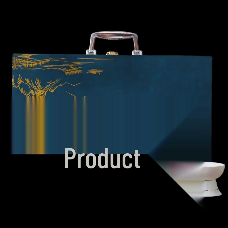 Woding Ceramic Suet Jade White Porcelain Kung Fu Tea Set