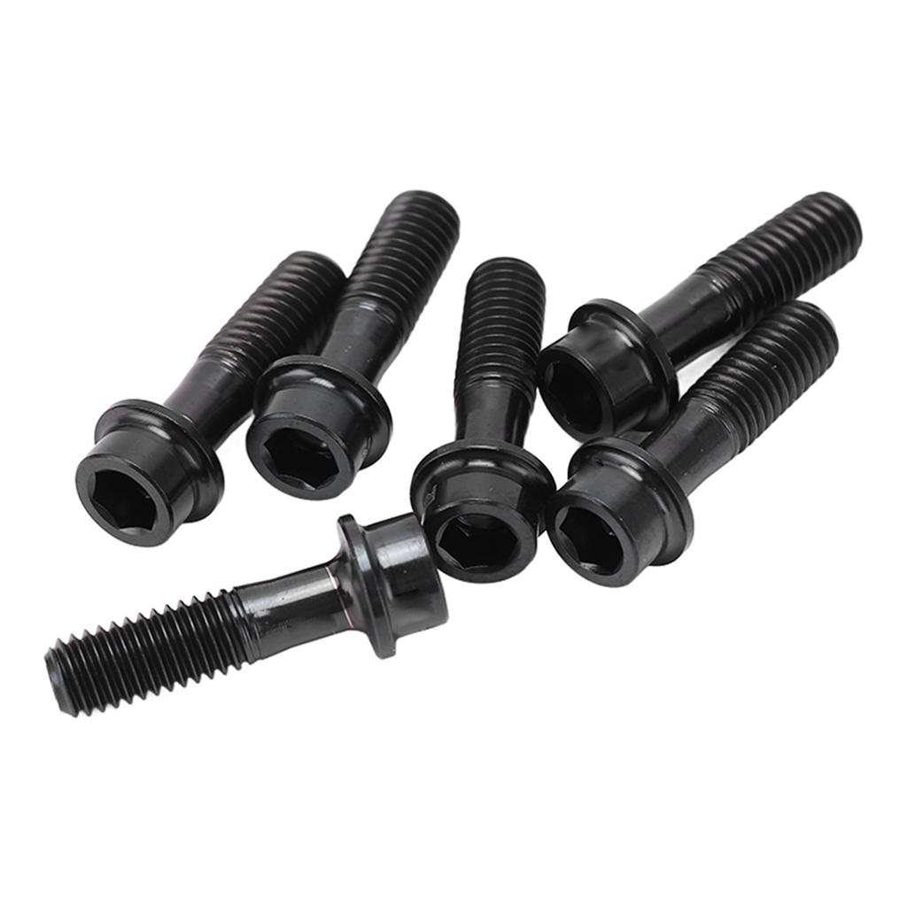 RISK 6Pcs M5x18mm Bicycle Stem Fixing Screws Bike Brake Lever Fixing Bolts Black Hollow Bicycle Stem Parts for Mountain