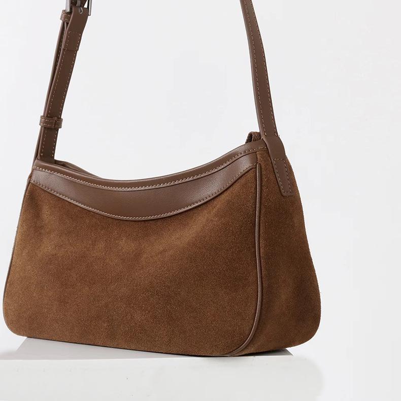 Autumn/Winter Women's Genuine Leather Suede Shoulder Bag - Retro Commuting Crossbody