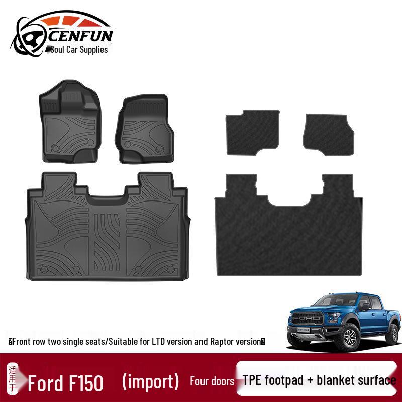TPE Double-Layer Waterproof Floor Mats for Ford Raptor F150 - Odorless & Wear-Resistant
