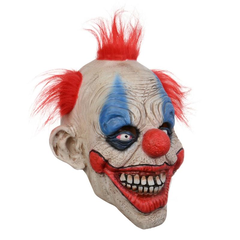Horrible Clown Full Face Latex Helmet Creepy Costume Prop for Masquerade