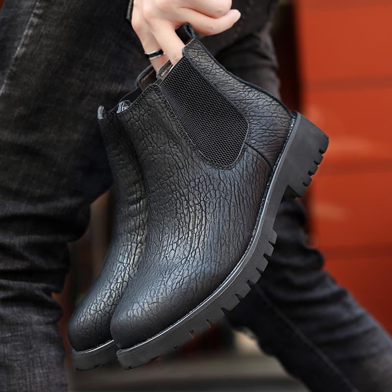 FashionMens Boots Chelsea Fashion Shoes Fashion Business Casual Cowboy Botas Antiskid Travel Minimalist Shoes for Men Sapato Masculino