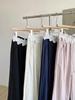 2025 Spring Korean Sweet Slimming High Waist Pink Straight Leg Pants for Women