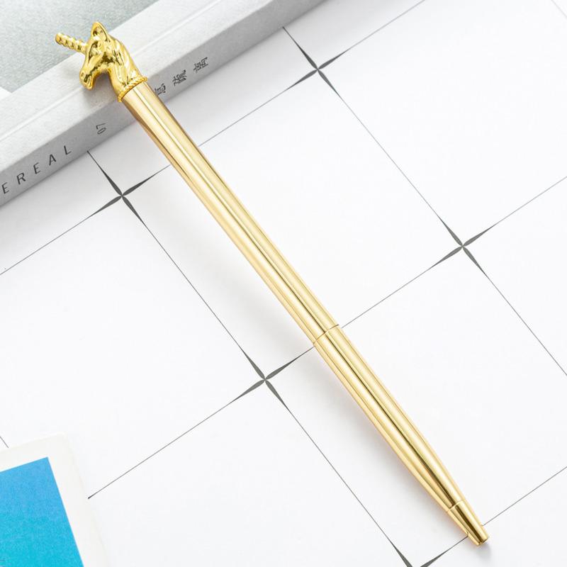 1 Stück Kugelschreiber Einhorn Hochzeit Metall Kupfer Stift Büro Schulbedarf Schreibwaren