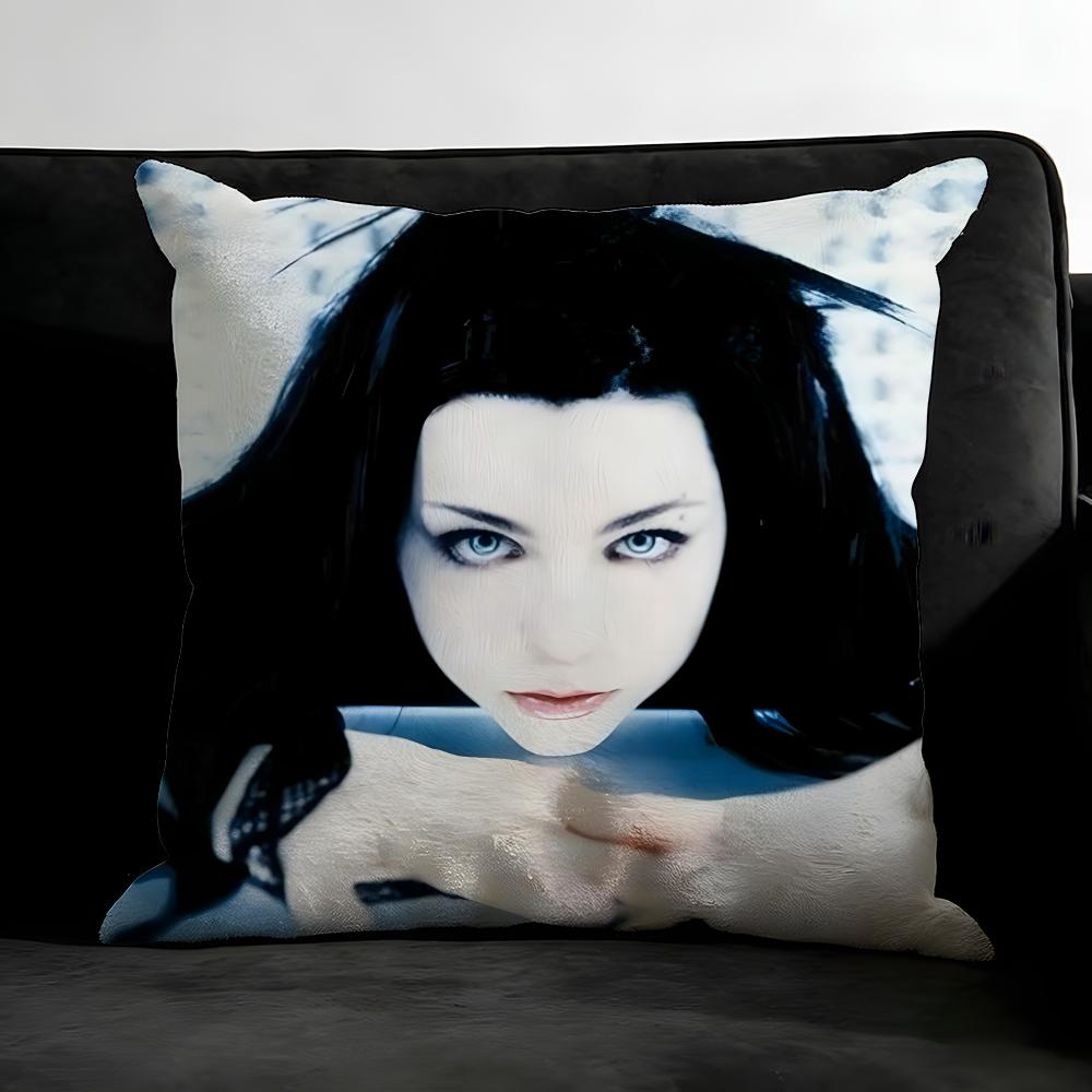 E-Evanescence A-Amy Lee Singer Cushion Cover Pillowcase Ultra Soft Skin Friendly Fabric Cloud Like Comfort & Concealed Zipper