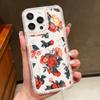 Diamond Frame Clear Anti-Fall Phone Case For iPhone 16E 16 Pro 15 Pro Max 14 13 12 11 Floral Print Soft Silicone Shockproof Bumper Cover
