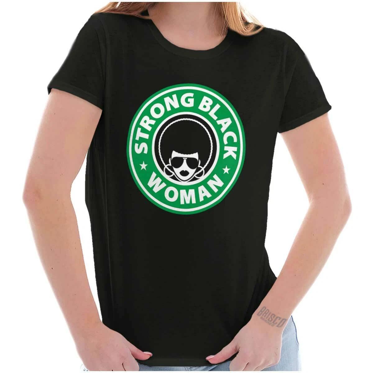 Cool Strong Black Woman Confident Afro Queen Womens Top Junior Graphic Tee XXXL