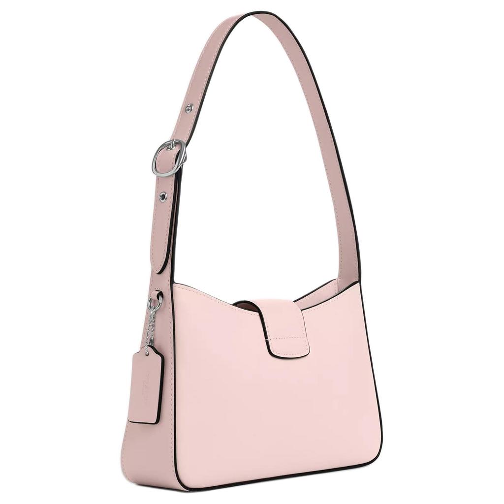 Coach Eliza 25 Logo Charm Snap Closure Medium Shoulder Bag Women shoulder bag Pink CAA92-SVB5