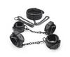 Top quality  bondage set handcuffs and ankle collar fetish slave sex toys bondage man woman sex games for couples.