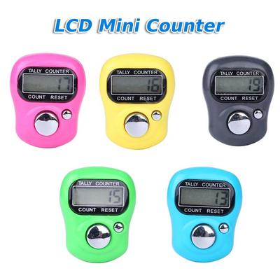 LCD Digital Display Mini Point Marker and Row Finger Meter LCD Electronic Digital Tally Counter for Sewing Knitting Weave Tool