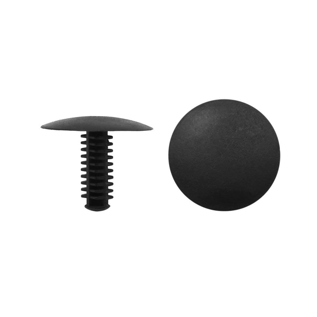 20pcs Black Car Plastic Push Rivet Fastener Bumper Clips Fit 5mm x 4mm Dia Hole