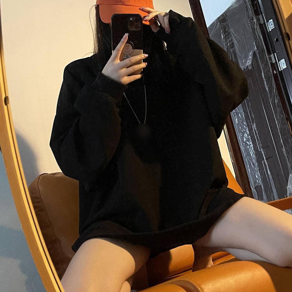 Spring Autumn Japanese Style Long Sleeve T-shirt Women's Loose Fit Grey Sweatshirt Base Layer Top Korean Trendy Flow Top