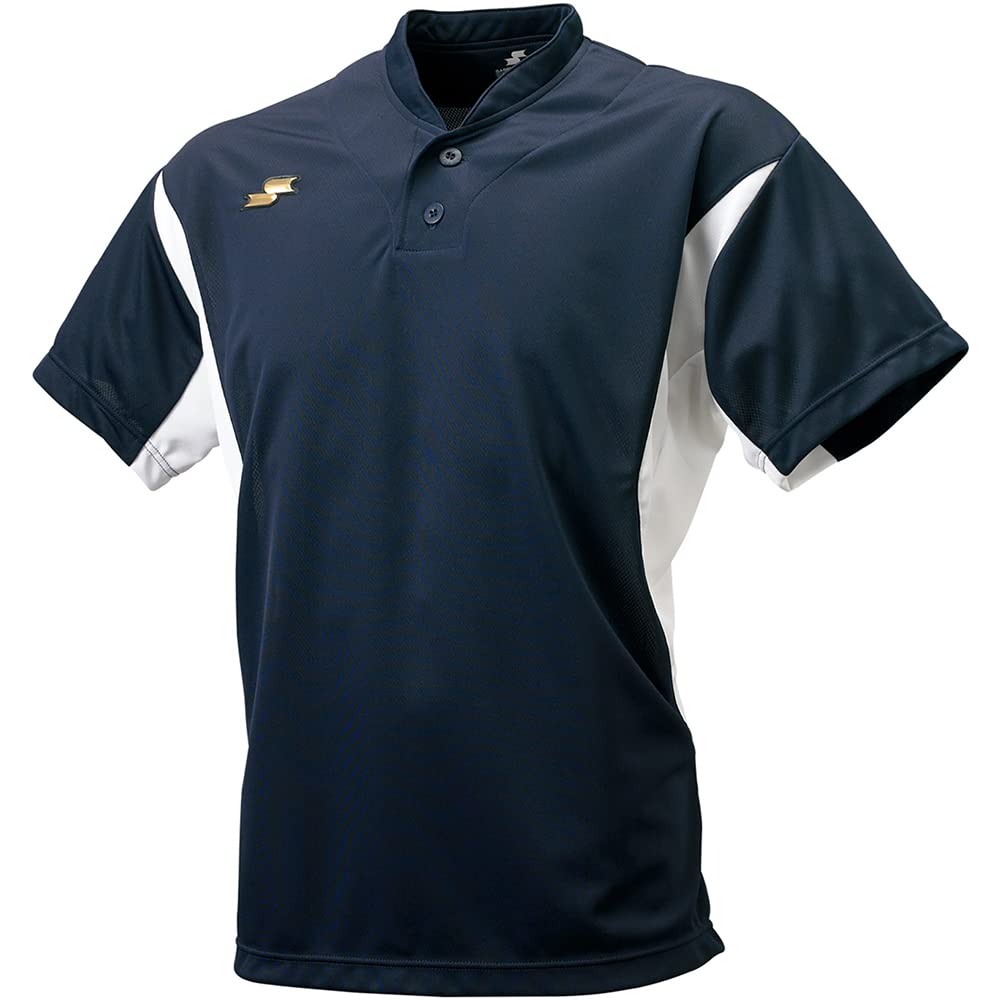SSK Baseball Navy and BT2280 Japan XO2 To Japanese Size Men's T-Shirt, White, (7010), (equivalent 4L)