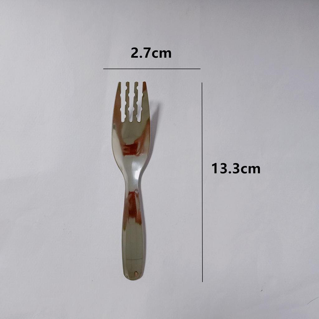 Set di Posate per Bambini in Acciaio Inossidabile: Cucchiaio, Forchetta, Cucchiaio da Zuppa, Cucchiaino da Riso per Bambini, Design Portatile e Carino.