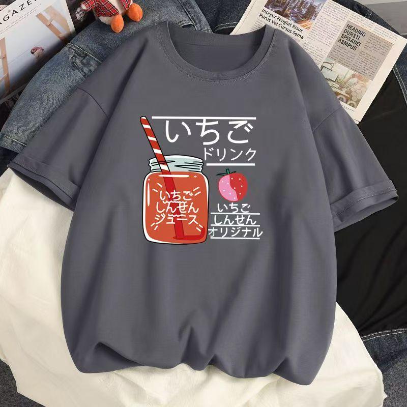 Cotton New Short-sleeved T-shirt Loose Large Size Women's Tops Summer Korean Version of The T-shirt Women