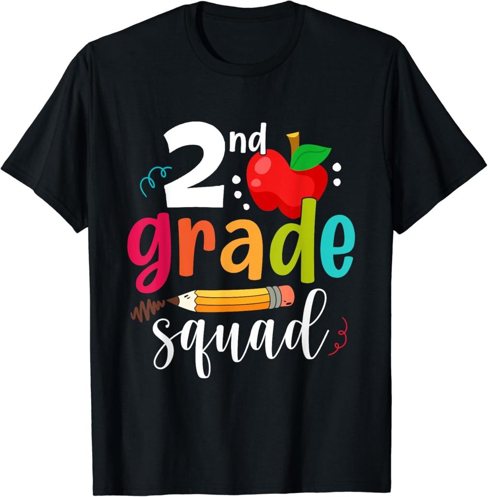 Second Grade Squad Funny Back To School 2nd Graders Teachers Gift Unisex T-Shirt Mens Kids Mens Womens Tees Top