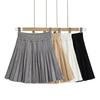 Winter Women's European & American Style Sexy High-Waisted Slim-Fit Knit Pleated Skirt